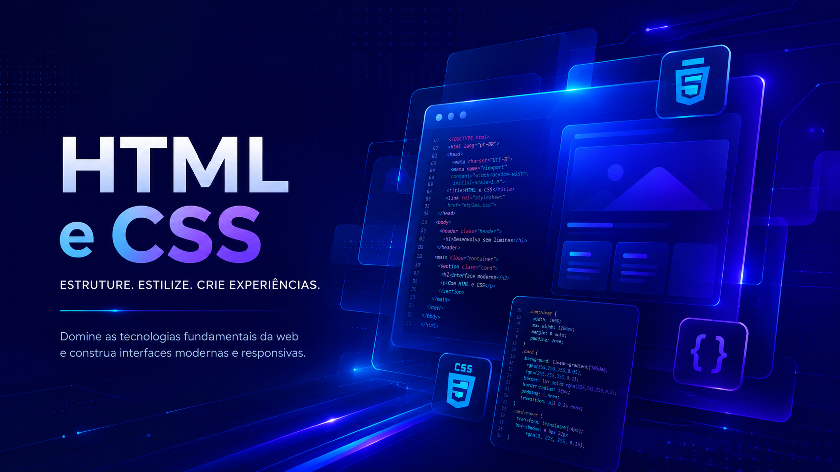Imagem do curso HTML E CSS - CRIAÇÃO DE WEBSITES