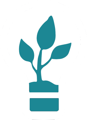 Logo da ITECPB, o contorno de uma lampada com uma planta dentro dela, alegorizando a ideia de que estamos encubando ideias
