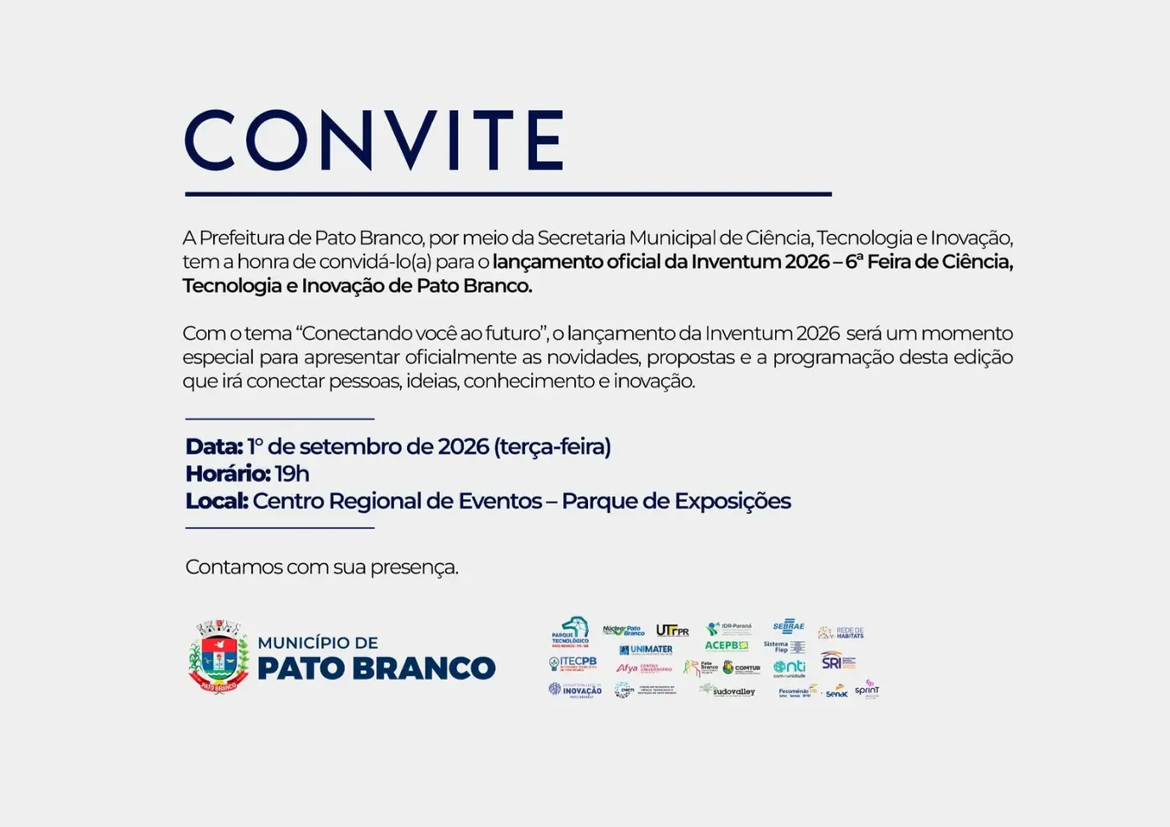 Lançamento oficial da Inventum 2026 acontece no dia 1º de setembro